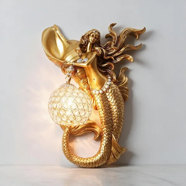 Golden_Resin_Resin_Angel_Led_Wall_Lamp_For_Home_Decor