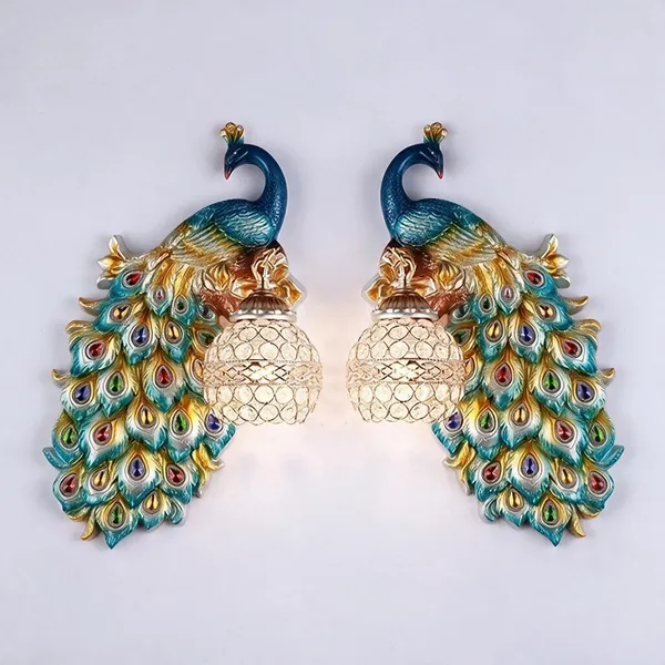 Multicolor_Resin_Peacock_Led_Wall_Night_Lamp_For_Home_Decor