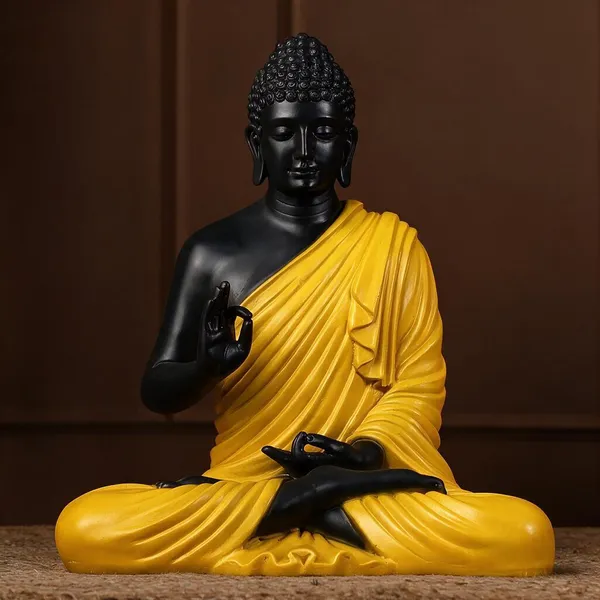 Black_And_Yellow_Fiberglass_Statue_For_Home_Decor