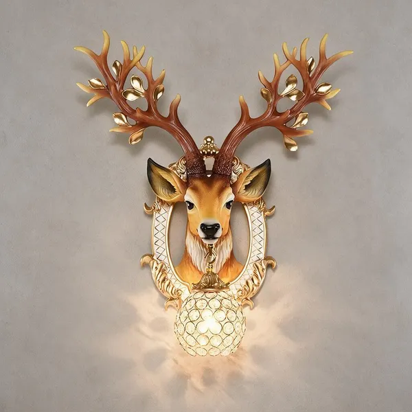 Gold_Resin_Resin_Deer_Head_Wall_Sconce_For_Home_Decor