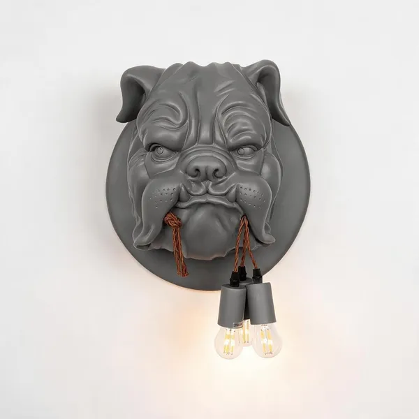 Grey_Resin_Bulldog_Head_Wall_Sconce_For_Home_Decor