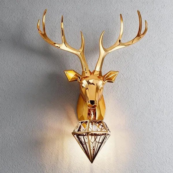 Gold_Resin_Deer_Head_Wall_Sconce_For_Home_Decor