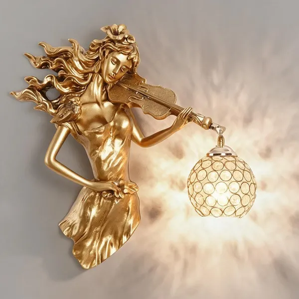 Gold_Resin_Resin_Angel_Wall_Night_Lamp_For_Home_Decor