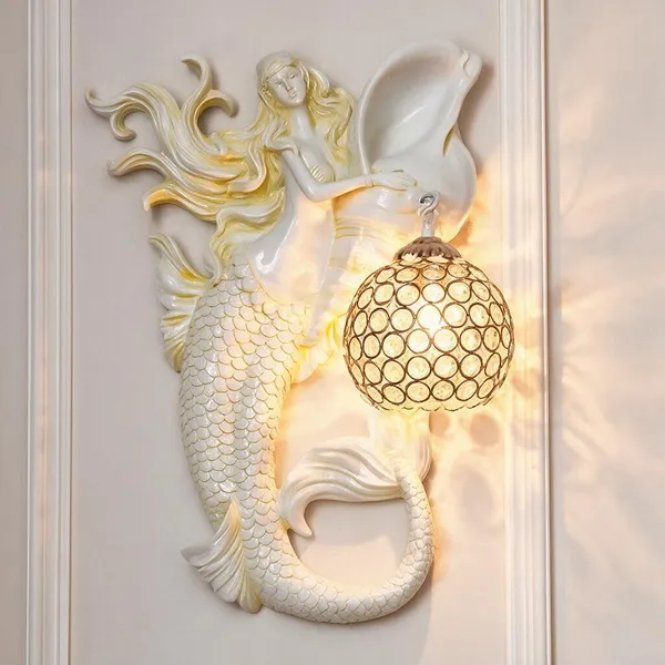 White_Resin_Resin_Angel_Wall_Lamp_For_Home_Decor