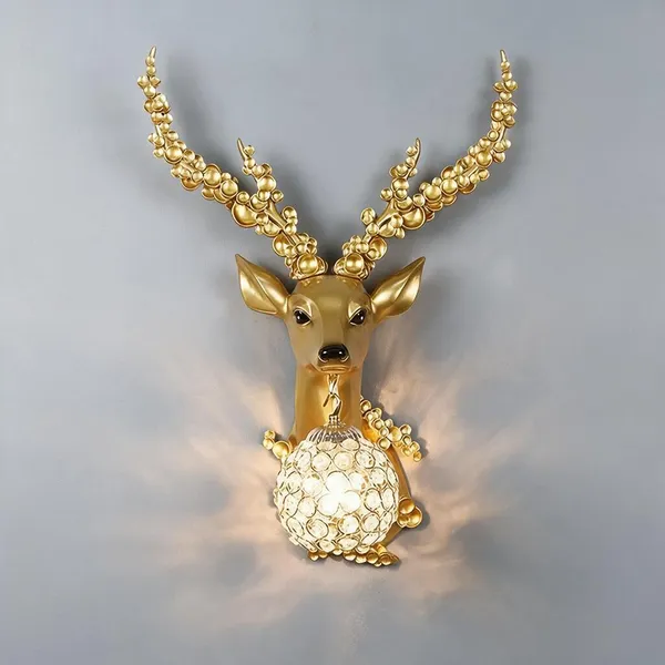 Golden_Resin_Deer_Head_Wall_Sconce_For_Home_Decor