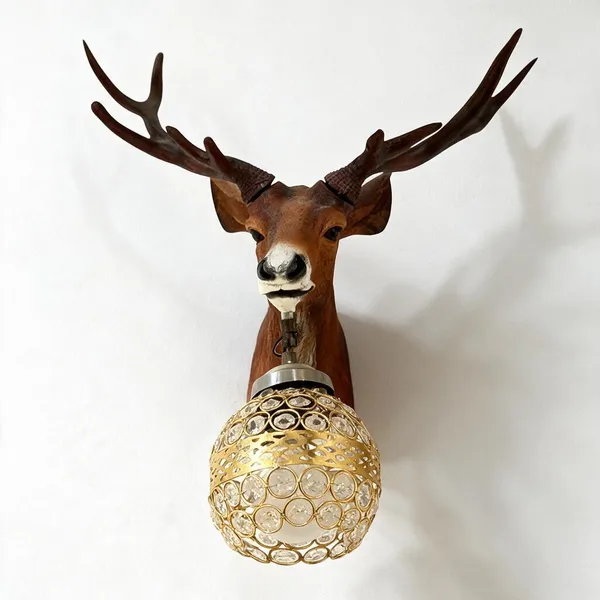 Brown_Resin_Resin_Deer_Head_Wall_Sconce_For_Home_Decor