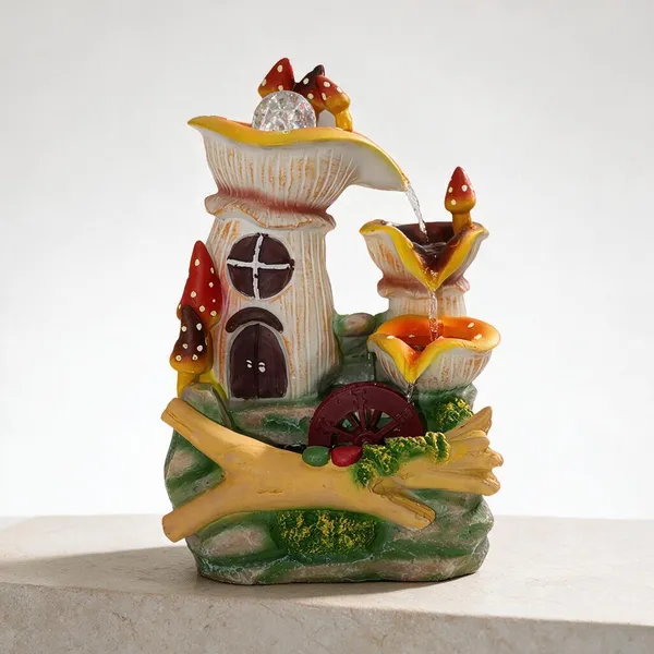 Multicolor_Fiber_Mushroom_Water_Fountain_Showpiece_For_Home_Decor