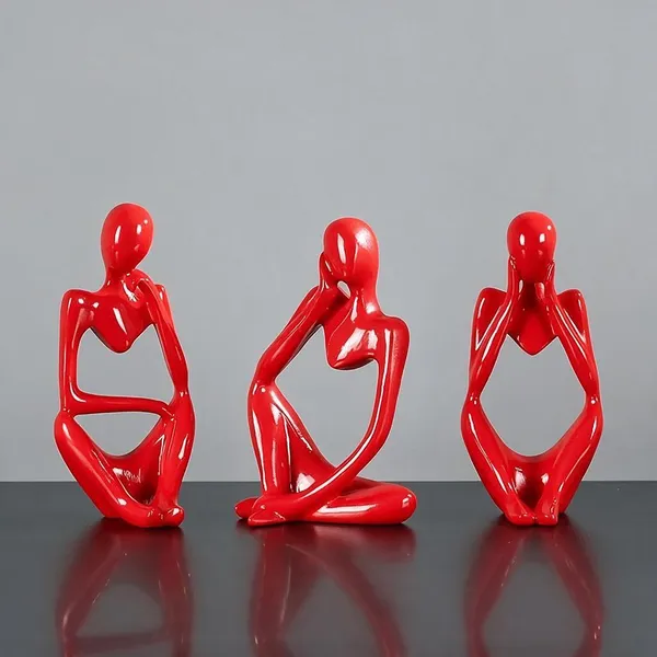 Red_Resin_Resin_Thinker_Sculpture_For_Home_Decor
