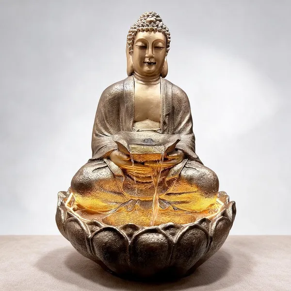 Golden_Fiber_Kamal_Buddha_Led_Water_Fountain_For_Home_Decor