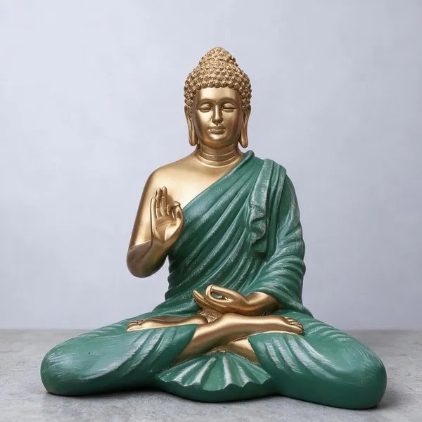 Gold_And_Green_Resin_Fibreglass_Buddha_Statue_For_Home_Decor