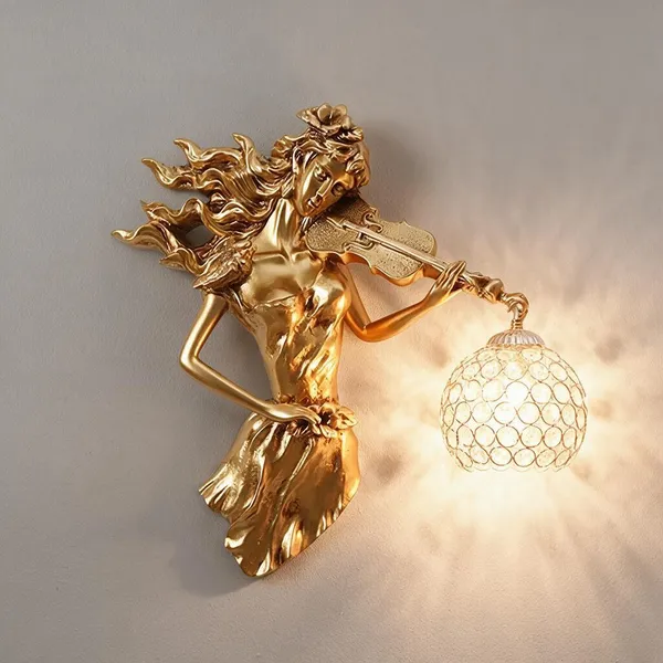 Gold_Resin_Angel_Wall_Lamp_For_Home_Decor
