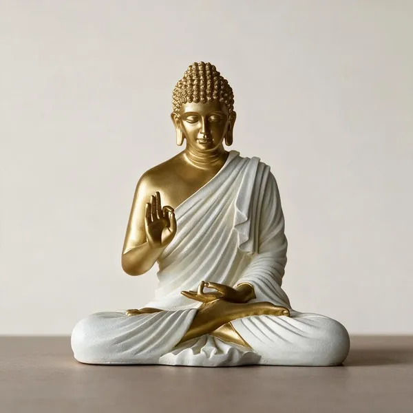 White_Resin_Meditating_Buddha_Statue_For_Home_Decor