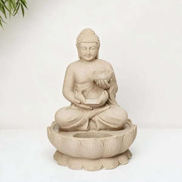 White_Fiber_Buddha_Water_Fountain_For_Home_Decor