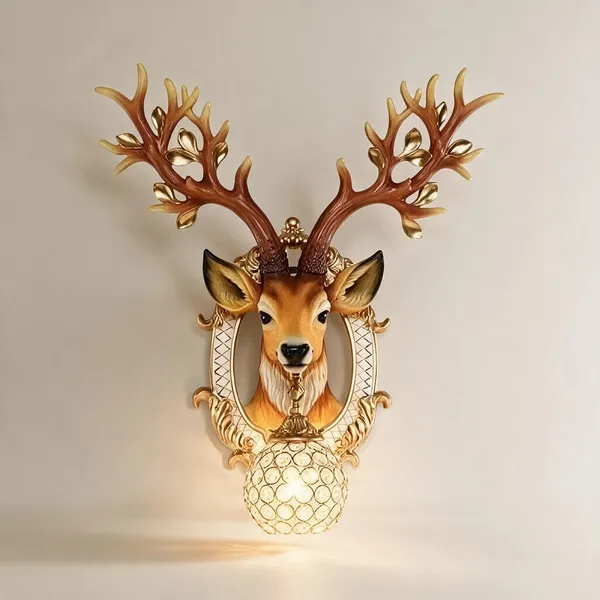 Gold_Resin_Deer_Head_Wall_Lamp_For_Home_Decor