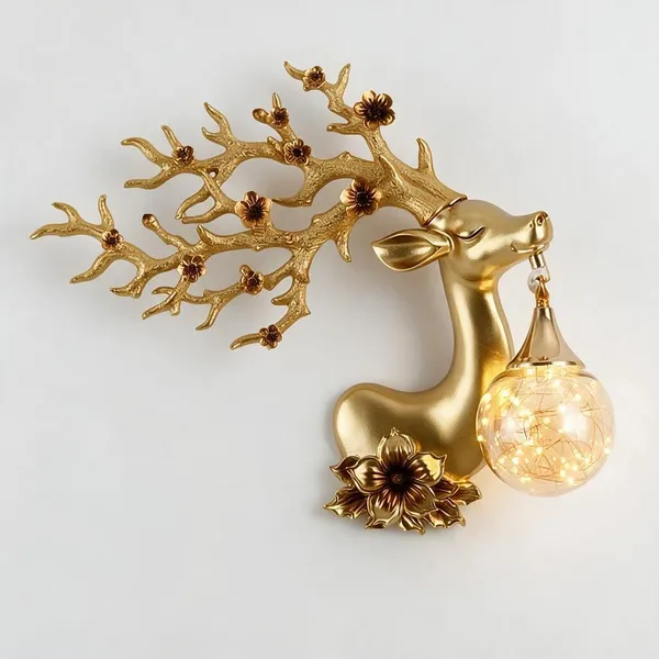 Gold_Resin_Deer_Head_Wall_Sconce_For_Home_Decor