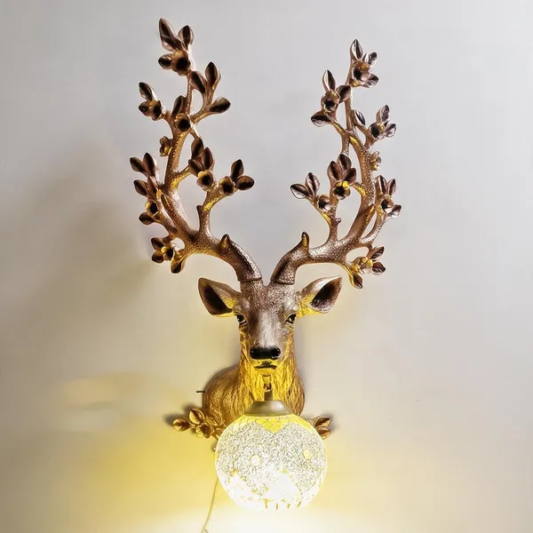 Gold_Resin_Deer_Head_Wall_Lamp_For_Home_Decor