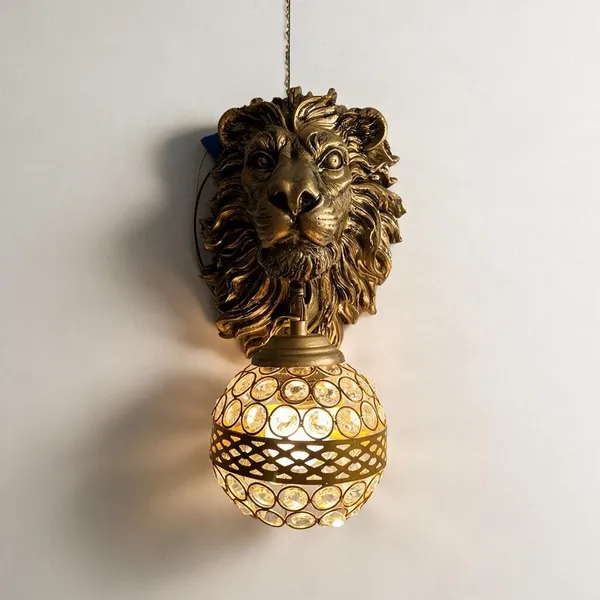 Gold_Resin_Lion_Wall_Lamp_For_Home_Decor
