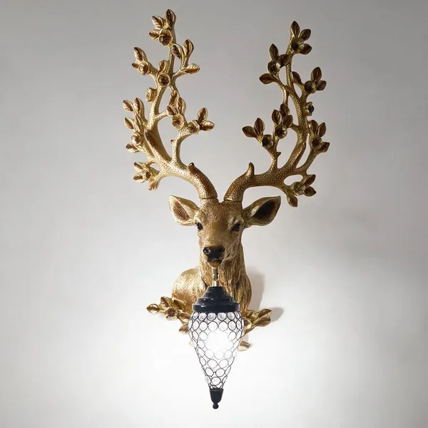 Gold_Resin_Deer_Head_Wall_Lamp_For_Home_Decor