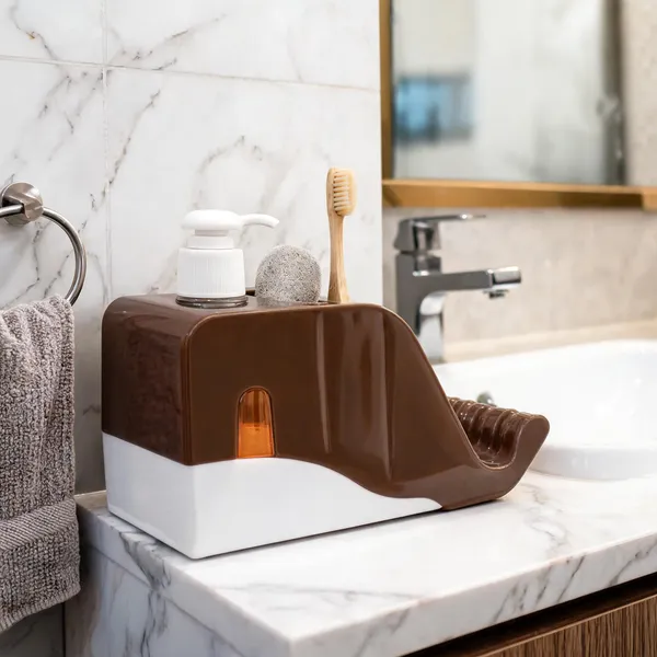 Plastic_3-In-1_Liquid_Shampoo_Sanitizer_Dispenser_White_Brown