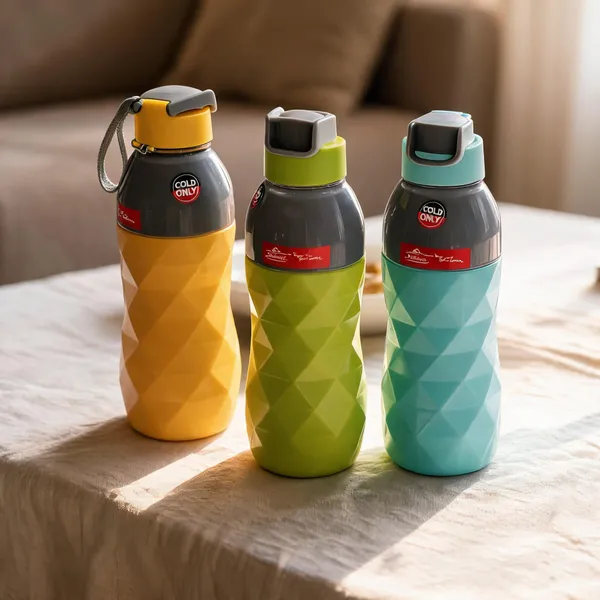 Plastic_Everyday_Geometric_Pattern_Water_Bottle_Set_Of_3