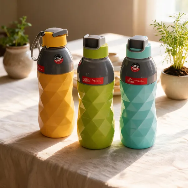 Plastic_Everyday_Geometric_Pattern_Water_Bottle_Set_Of_3