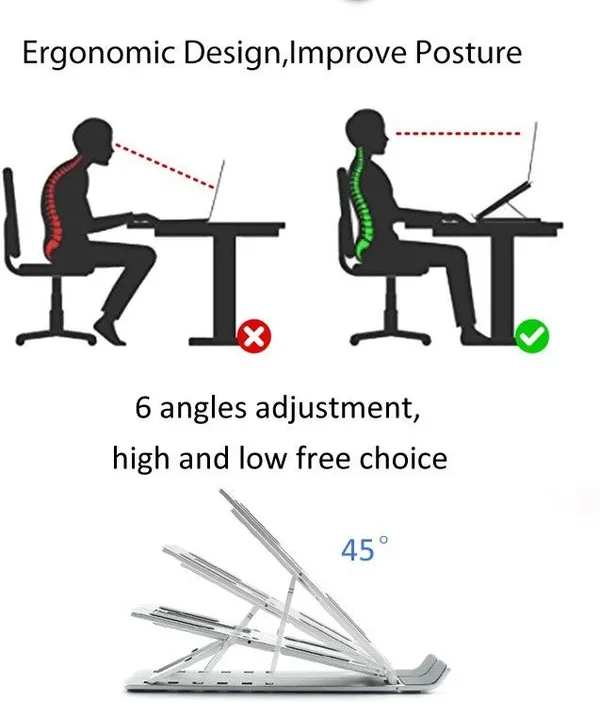 TEG_laptop_stand_with_adjustable_folding_Laptop_Stand,_Portable_Laptop_Mount,_Adjustable_Holder_Riser,_Ventilated_Ergonomic_Aluminum_Notebook_Stand,_Compatible_with_MacBook_Pro,_Dell,_Lenovo,_HP_Aluminium_Rotatable_Laptop_Stand_with_Adjustable_Height_Compatible_with_Universal_Laptops_(Silver)