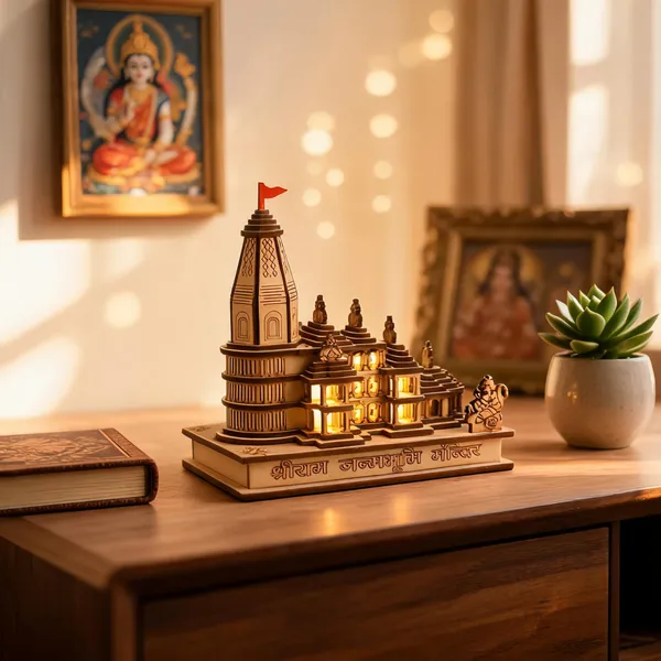 Resin_Beige_LED_Ram_Mandir_Decorative_Showpiece