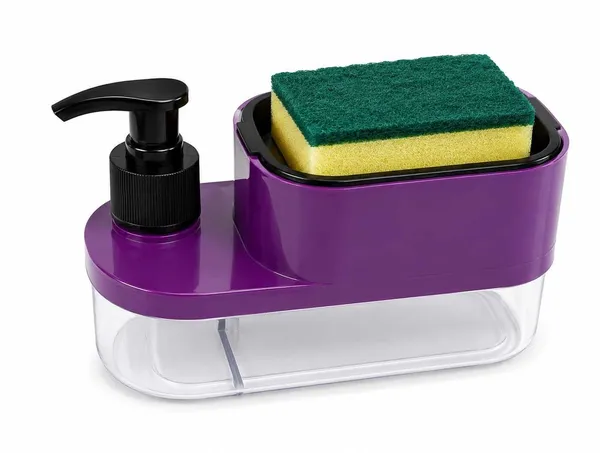 Avish_Enterprises_3_in_1_Soap_Dispenser_with_Sponge_Holder_&_Storage_Container_400_L_Foam,_Liquid,_Sanitizer_Stand_Dispenser_(Purple)
