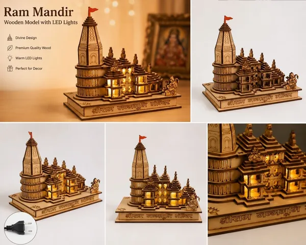 jeneric_LED_RAM_MANDIR_Decorative_Showpiece_-_20_cm_(Wood,_Brown)