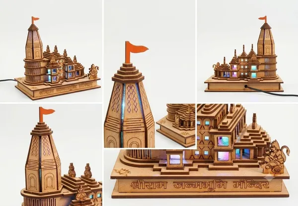 jeneric_LED_RAM_MANDIR_Decorative_Showpiece_-_20_cm_(Wood,_Brown)