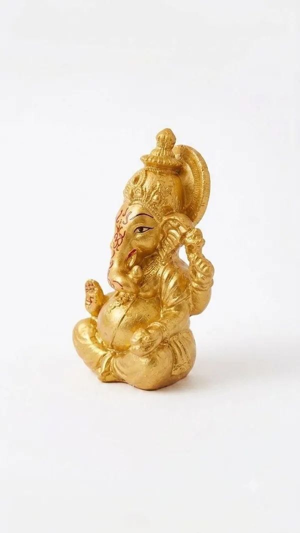Shiv_Shakti_Golden_Ganesha_Idol_|_Resin_Decorative_Murti_|_Gold_|_5_Inch_|_1_Pc_Decorative_Showpiece_-_5_cm_(Resin,_Gold)