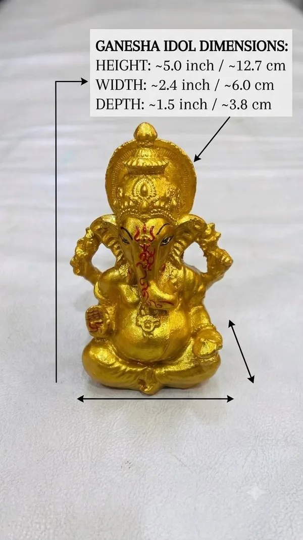 Shiv_Shakti_Golden_Ganesha_Idol_|_Resin_Decorative_Murti_|_Gold_|_5_Inch_|_1_Pc_Decorative_Showpiece_-_5_cm_(Resin,_Gold)