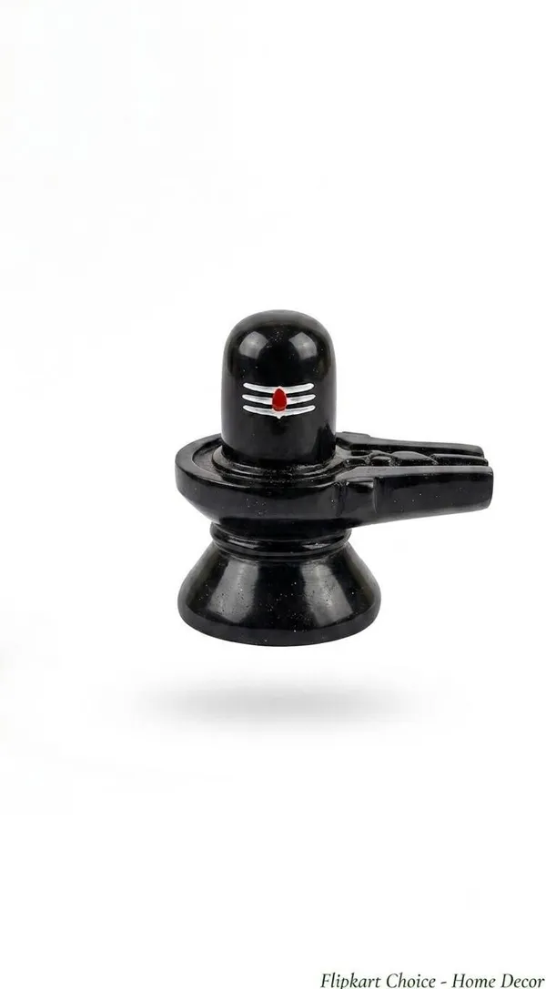 Shiv_Shakti_Black_Stone_Shivling_Idol_|_Polished_Pooja_Murti_|_Black_|_11.5_cm_|_1_Pc_Decorative_Showpiece_-_11.5_cm_(Resin,_Black)