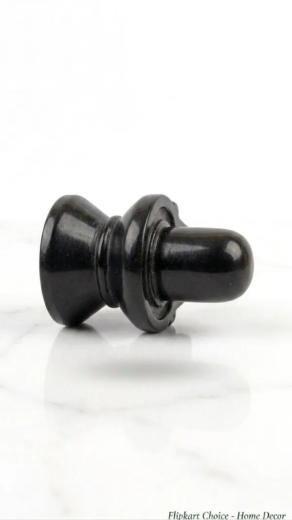 Shiv_Shakti_Black_Stone_Shivling_Idol_|_Polished_Pooja_Murti_|_Black_|_11.5_cm_|_1_Pc_Decorative_Showpiece_-_11.5_cm_(Resin,_Black)