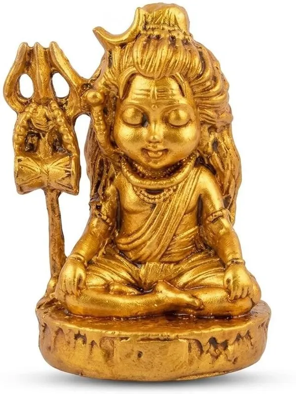 Shiv_Shakti_Golden_Bal_Shiva_Idol_|_Decorative_Pooja_Murti_|_Gold_|_9_cm_|_1_Pc_Decorative_Showpiece_-_9_cm_(Resin,_Gold)