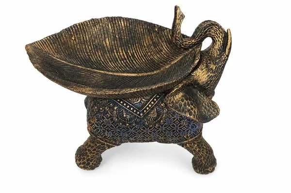 Shiv_Shakti_Elephant_Showpiece_Figurine_|_Handcrafted_Decor_|_Black_Gold_|_Mini_|_1_Pc_Decorative_Showpiece_-_5_cm_(Resin,_Grey)