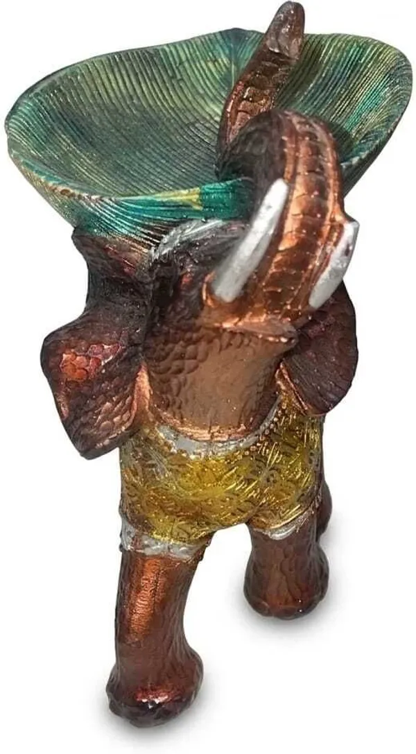 Shiv_Shakti_Lucky_Elephant_Idol_|_With_Green_Leaf_Urli_|_Copper_Gold_|_Medium_|_Pack_of_1_Decorative_Showpiece_-_5_cm_(Resin,_Multicolor)