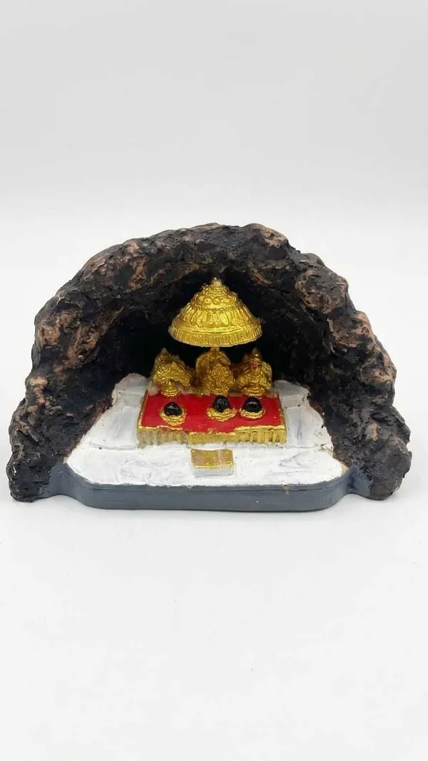 Shiv_Shakti_Mata_Rani_Cave_Idol_|_Spiritual_Gufa_Figurine_|_Gold_&_Brown_|_Small_|_1_pc_Decorative_Showpiece_-_5_cm_(Resin,_Multicolor)