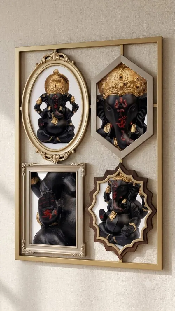 Shiv_Shakti_Golden_Ganesha_Idol_|_Resin_Decorative_Murti_|_Gold_&_Black_|_5_Inch_|_1_Pc_Decorative_Showpiece_-_5_cm_(Resin,_Gold,_Black)