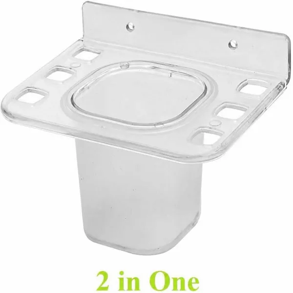 SHIVSHAKTI_Toothbrush_Holder_|Wall_Mounted_2_in_1_Stand_|Transparent_|_Compact_|_Pack_of_10_Plastic_Toothbrush_Holder_(Wall_Mount)