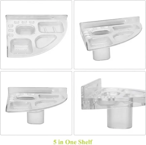 SHIVSHAKTI_Corner_Bathroom_Shelf_|_5_in_1_Wall_Mount_Stand_|_Clear_|_Standard_|_10Pcs_Plastic_Toothbrush_Holder_(Wall_Mount)
