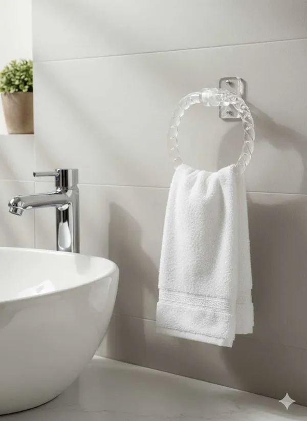 DZIRE_by_Livehigh_TOWEL_HOLDER_RING_STYLE_transparent_Towel_Holder_(Acrylic)