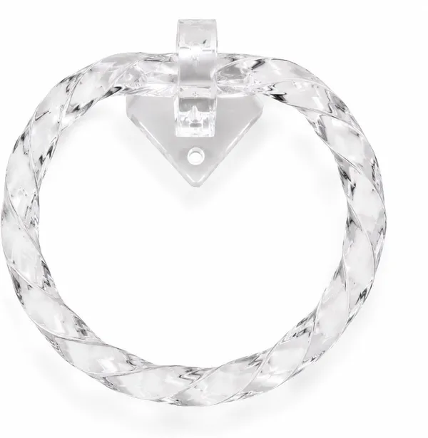 Giggles_Galaxy_Acrylic_Transparent_Spiral_Towel_Ring_|_6MM_Thick_Wall_Mounted_Clear,_Pack_of_1_Towel_Holder_(Acrylic)