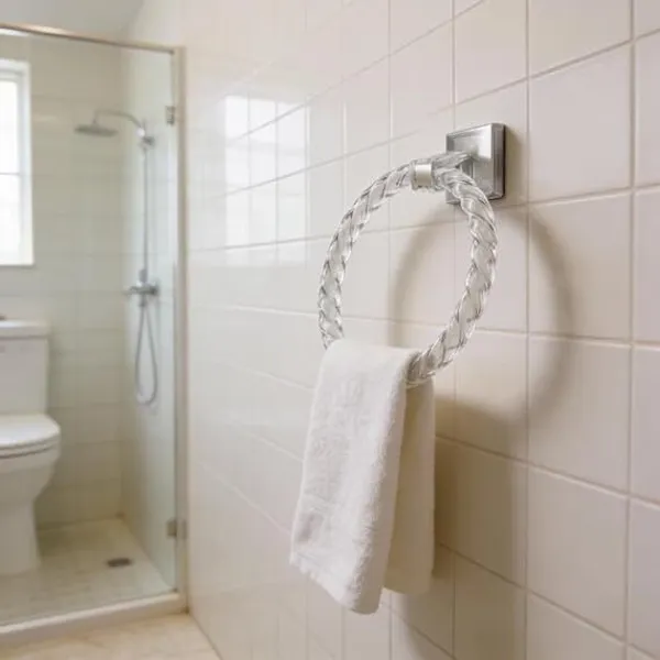 Giggles_Galaxy_Acrylic_Transparent_Spiral_Towel_Ring_|_6MM_Thick_Wall_Mounted_Clear,_Pack_of_1_Towel_Holder_(Acrylic)