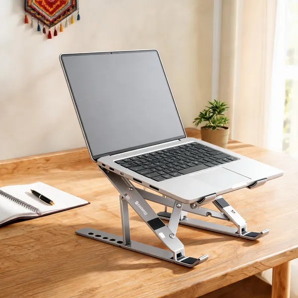 Silver_Aluminium_Adjustable_Foldable_Ergonomic_Laptop_Stand
