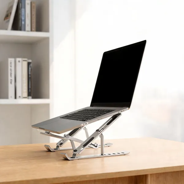 Silver_Aluminium_Adjustable_Rotatable_Ergonomic_Laptop_Stand
