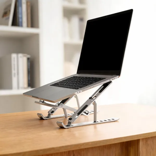 Silver_Aluminium_Adjustable_Rotatable_Ergonomic_Laptop_Stand