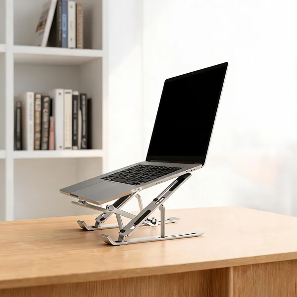 Silver_Aluminium_Adjustable_Rotatable_Ergonomic_Laptop_Stand