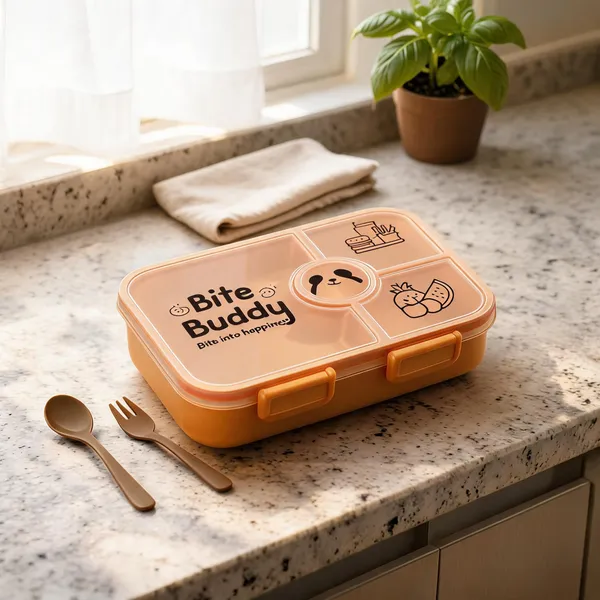 Plastic_Office_Brown_4-Compartment_Lunch_Box_1000Ml