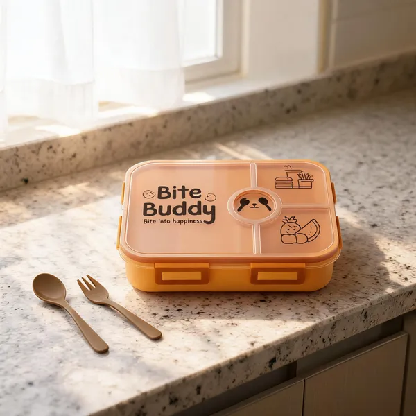 Plastic_Office_Brown_4-Compartment_Lunch_Box_1000Ml
